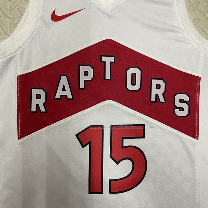 Camiseta Toronto Raptors Vince Carter NO 15 Association 2022-23 Blanco